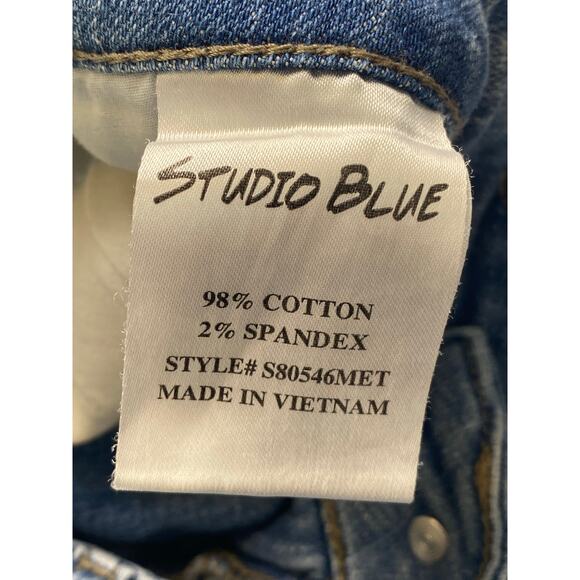 Studio Blue Light Wash Denim Distressed Jeans Women's Size 31 - Picture 7 of 7